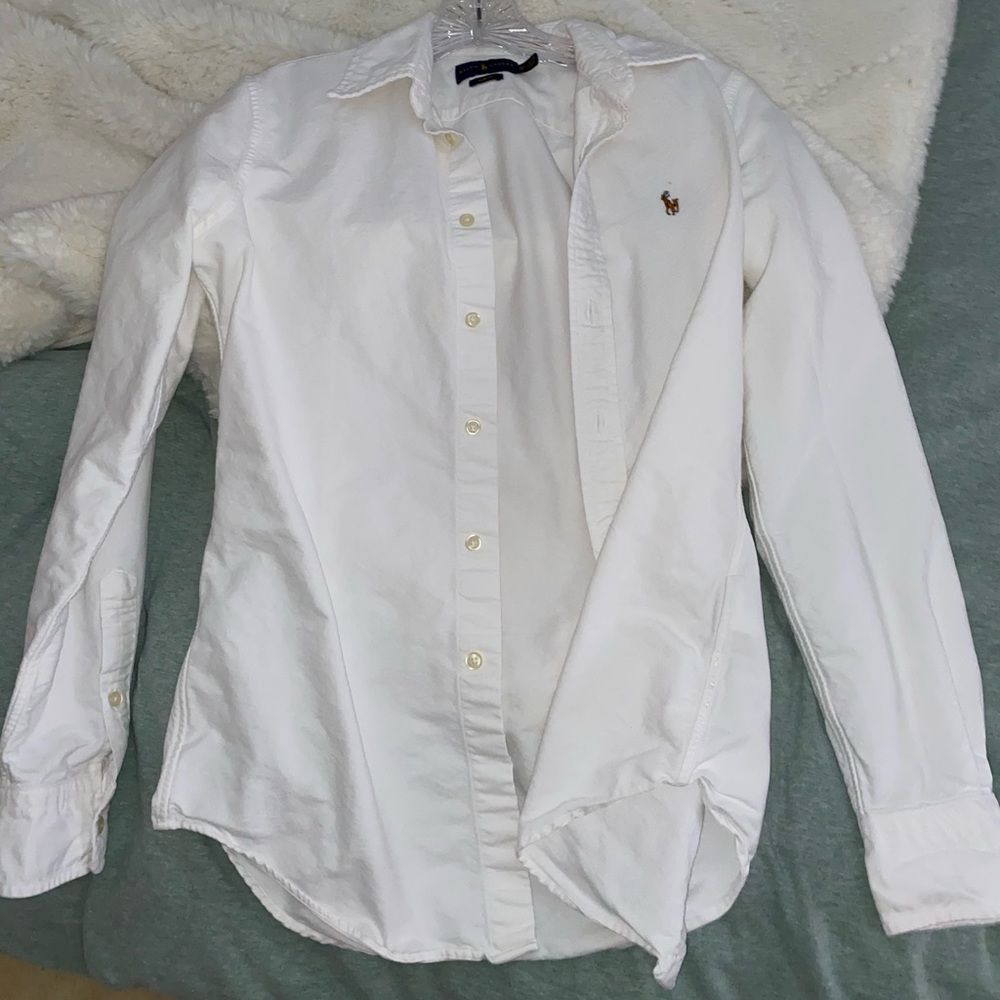 ralph lauren white button down